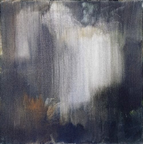 Opera d'arte contemporanea originale, Gravita 11, 30 x 30 cm, paesaggio astratto di Luc Andrieux