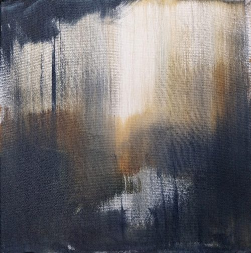 Opera d'arte contemporanea originale, Gravita 12, 30 x 30 cm, paesaggio astratto di Luc Andrieux