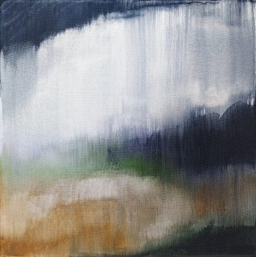 Obra de arte original contemporánea, Gravedad 8, 30 x 30 cm, paisaje abstracto por Luc Andrieux