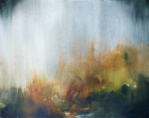 Obra de arte contemporánea original, Fuente 3, 73 x 92 cm, paisaje abstracto de Luc Andrieux