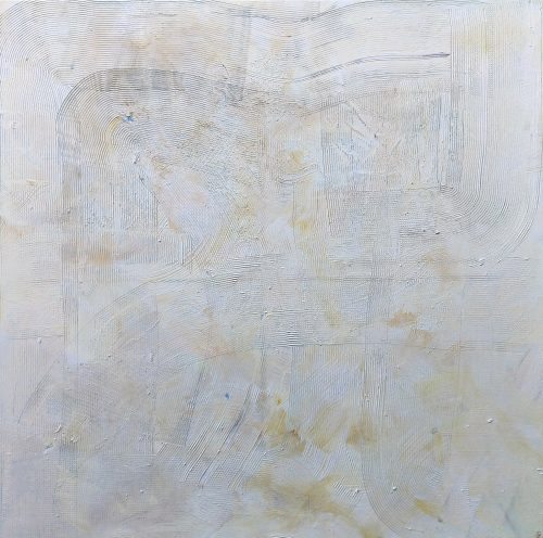 Œuvre d'art originale contemporaine, Espaces 4, 100 x 100 cm, peinture abstraite par Luc Andrieux