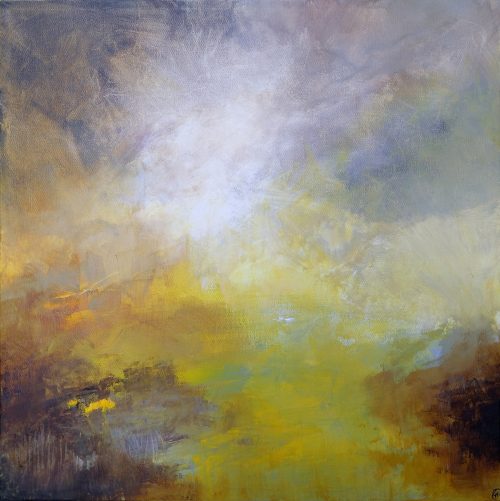 Œuvre d'art originale contemporaine, Sublimation 6, 50 x 50 cm, paysage abstrait par Luc Andrieux
