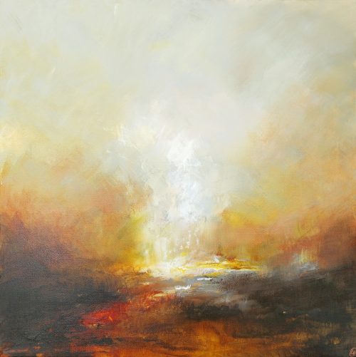 Œuvre d'art originale contemporaine, Sublimation 8, 50 x 50 cm, paysage abstrait par Luc Andrieux